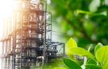 Industrial plant integrating sustainable practices for greener operations and compliance.